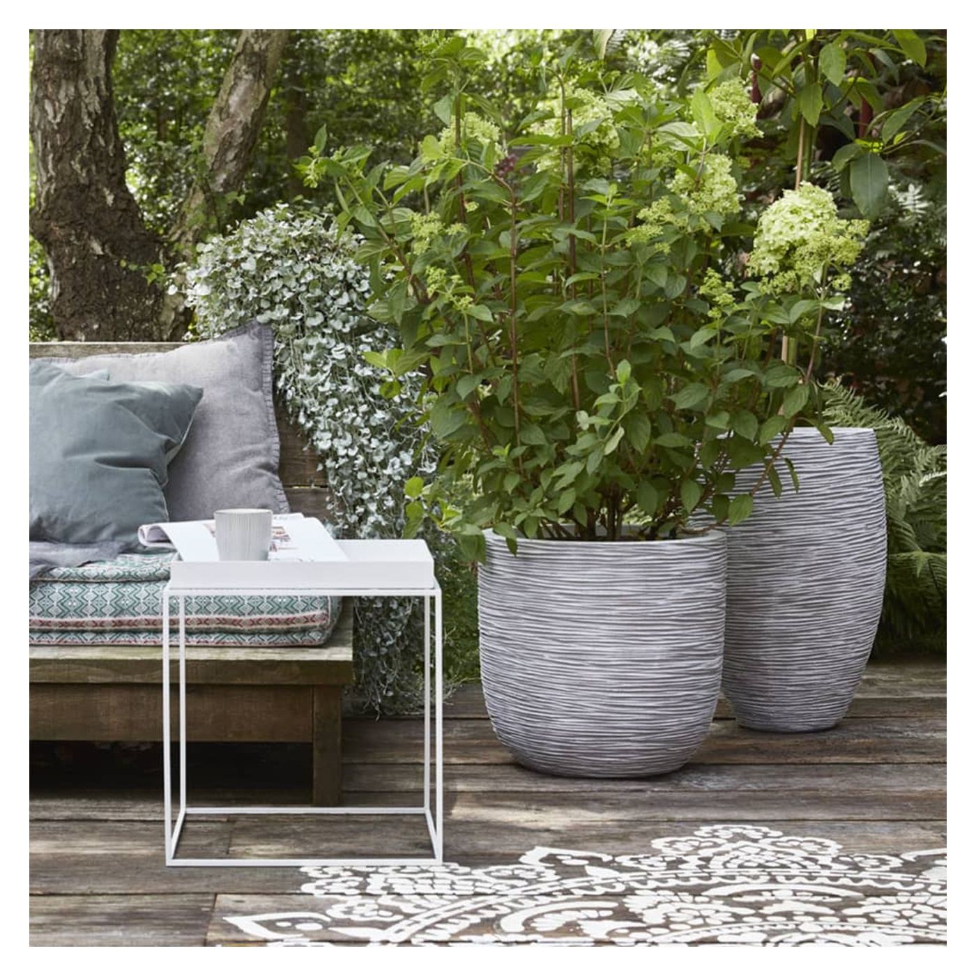 Саксии Елегантна саксия Nature Rib Deluxe, слонова кост, 40x60 см, KOFI1131 - 2