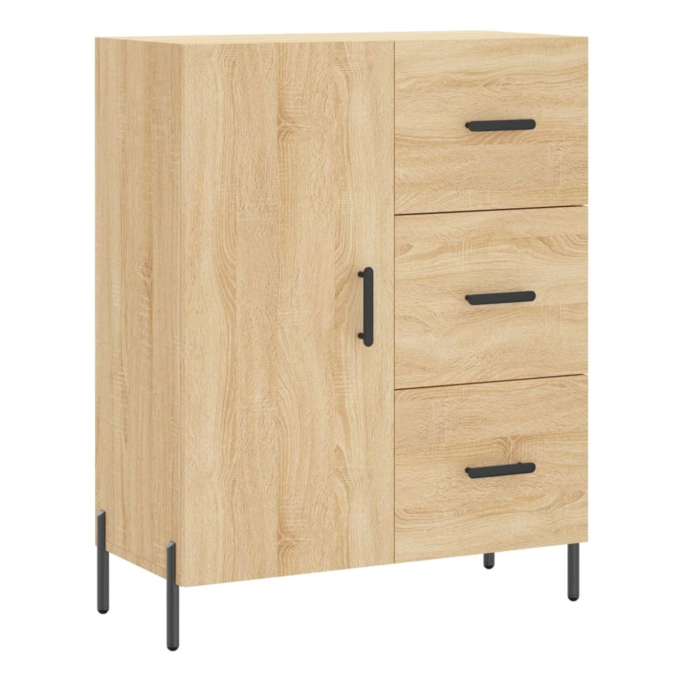 Komoda, hrast sonoma, 69,5x34x90 cm, kompozitno drvo - 22