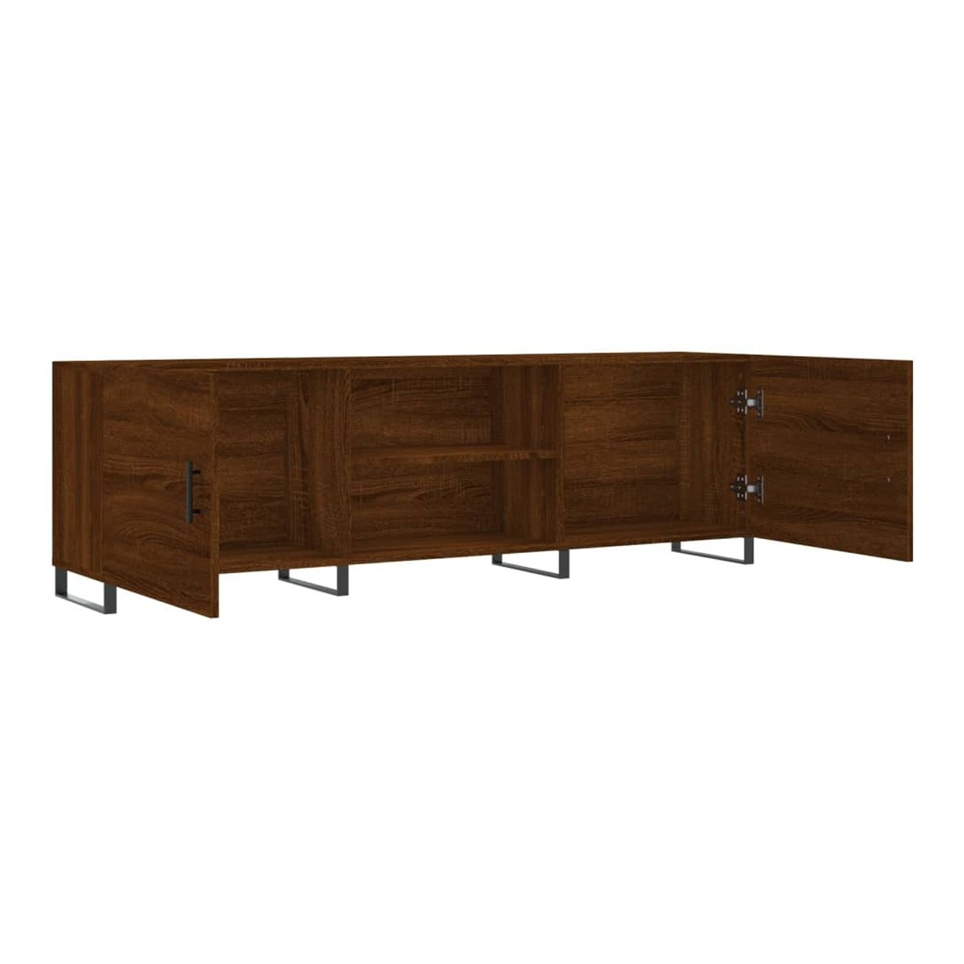 TV komoda, smeđi hrast, 150x30x50 cm, kompozitno drvo - 16