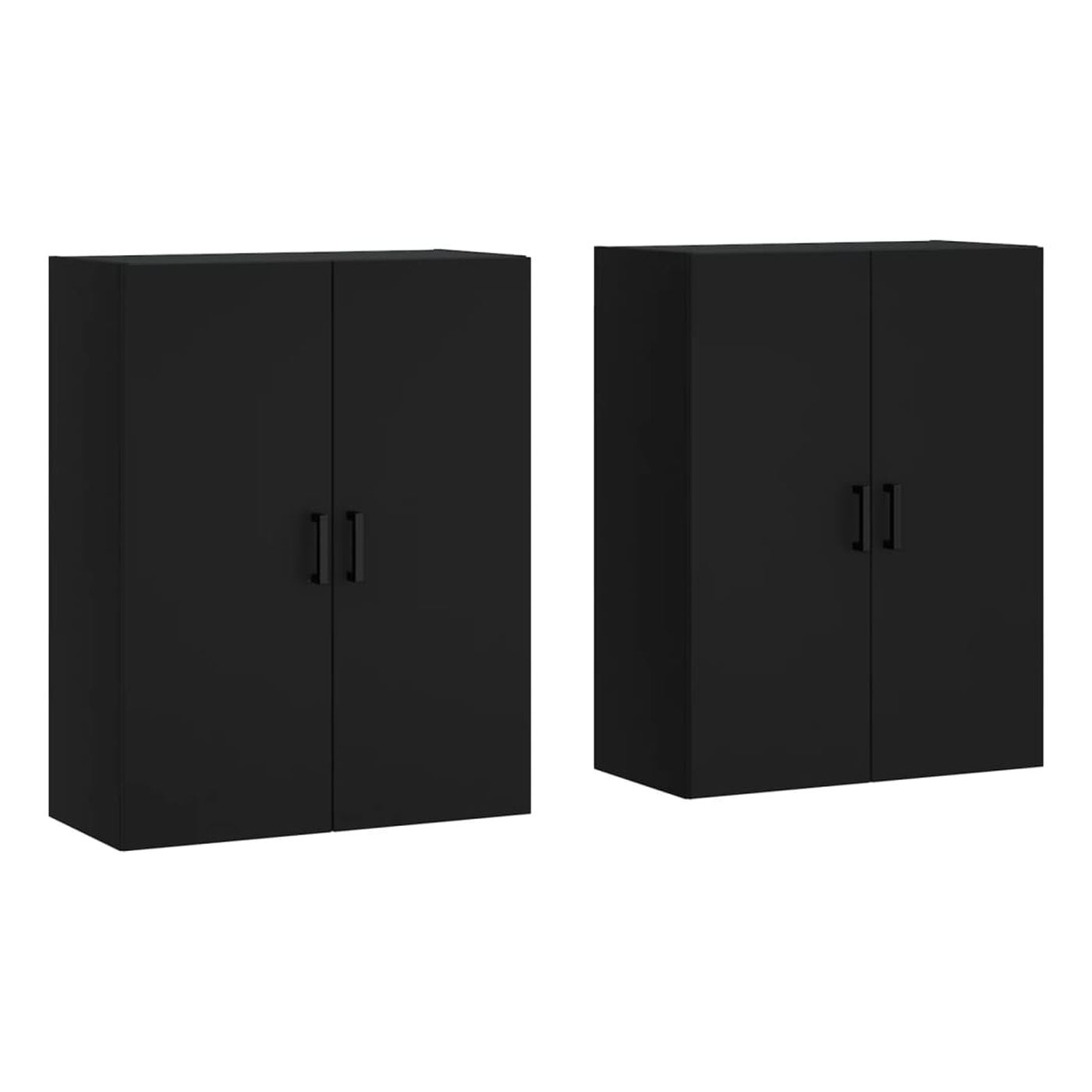 Zidni ormarići, 2 kom, crni, 69,5x34x90 cm - 22