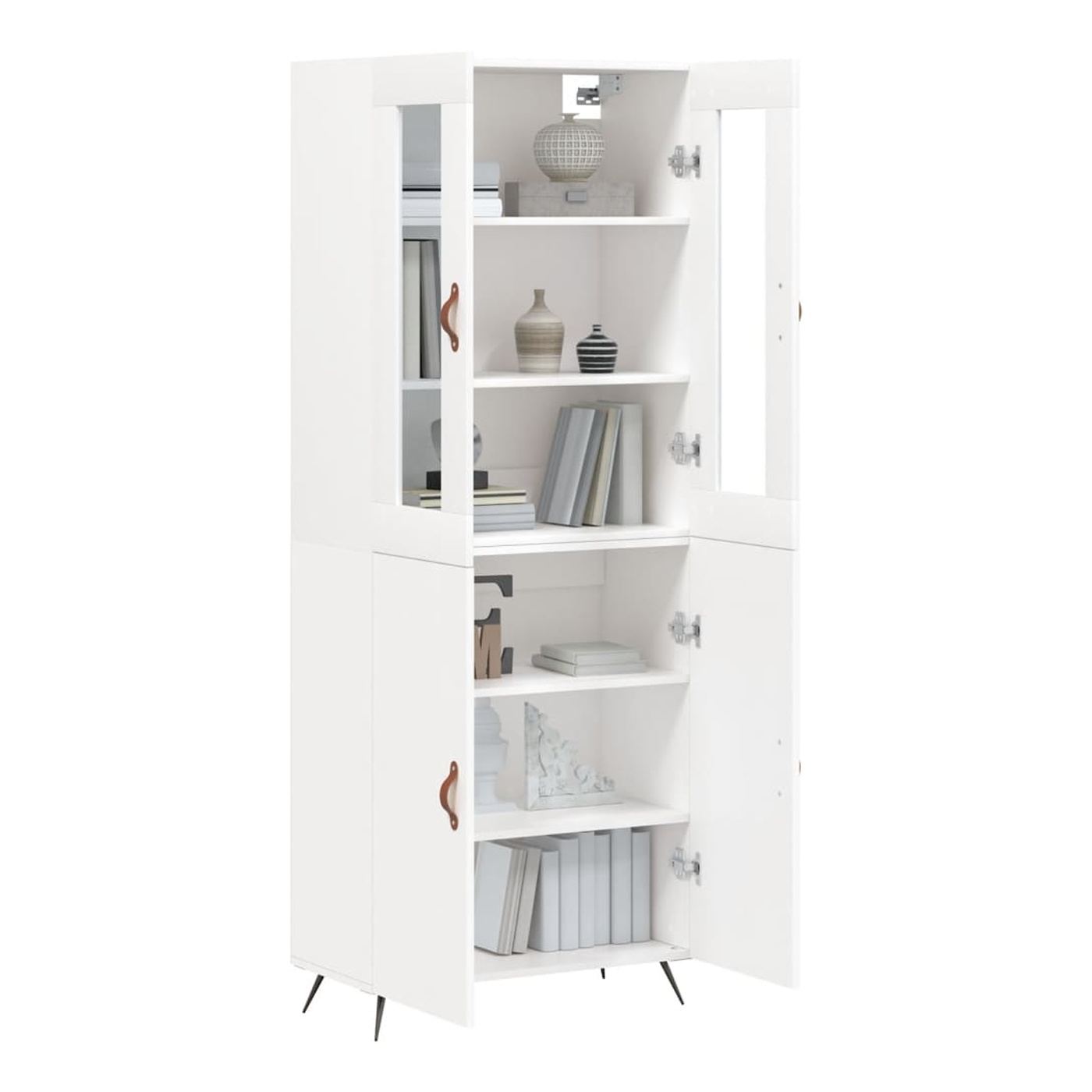 Visoka ormar, bijela, 69,5x34x180 cm, kompozitno drvo - 3