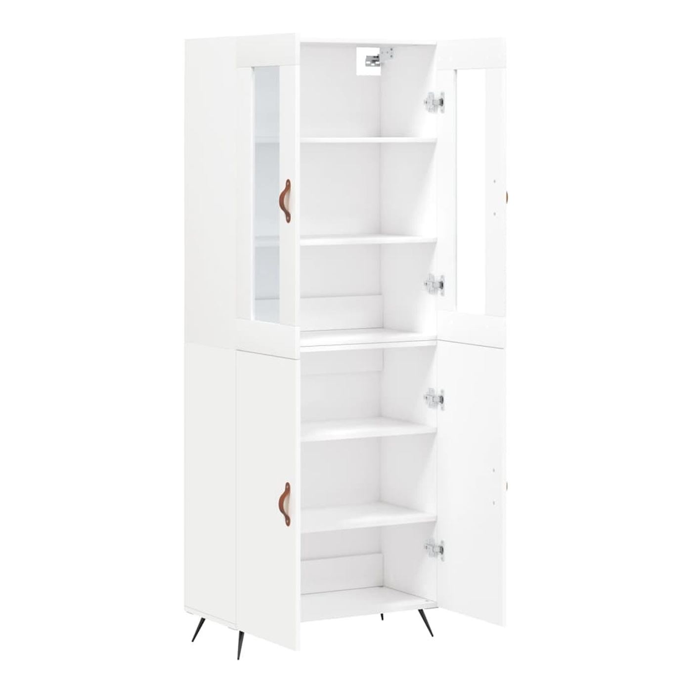 Visoka ormar, bijela, 69,5x34x180 cm, kompozitno drvo - 4