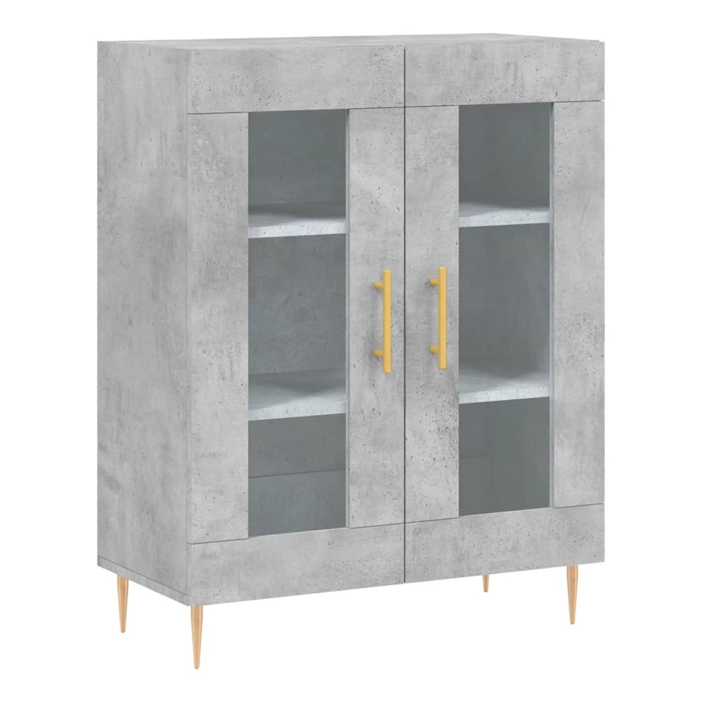 Visoka ormar, siva beton, 69,5x34x180, kompozitno drvo - 17