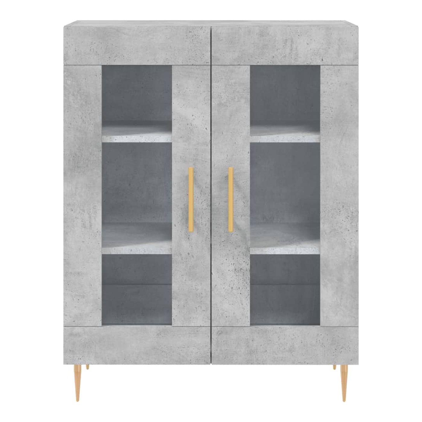 Visoka ormar, siva beton, 69,5x34x180, kompozitno drvo - 18