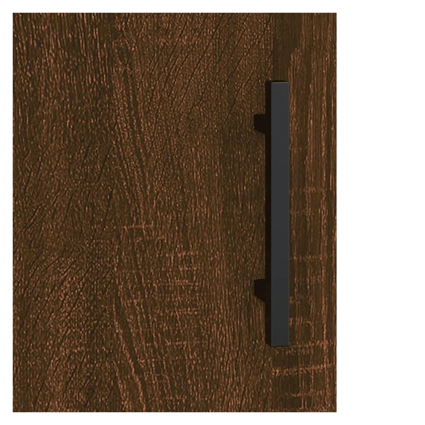 Visoki ormar, smeđa hrastovina, 69,5x34x180 cm, konstruirano drvo - 10