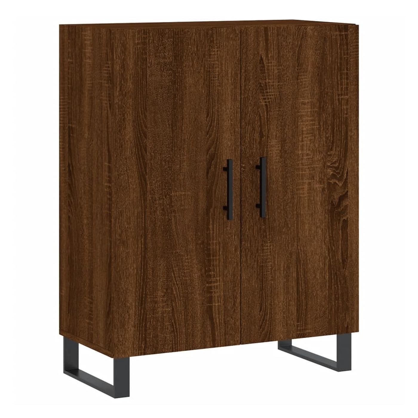 Visoki ormar, smeđa hrastovina, 69,5x34x180 cm, konstruirano drvo - 17