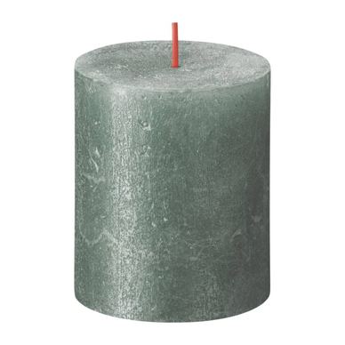 Bolsius Rustikalne Blok Svijeće Shimmer, 4 kom., Oksid Plava, 80x68 mm
