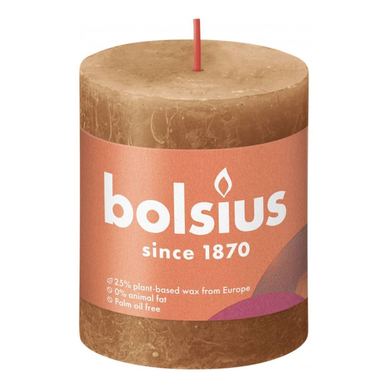 Bolsius Rustikalne Blok Svijeće Shine, 4 kom., Spice Brown, 80x68 mm