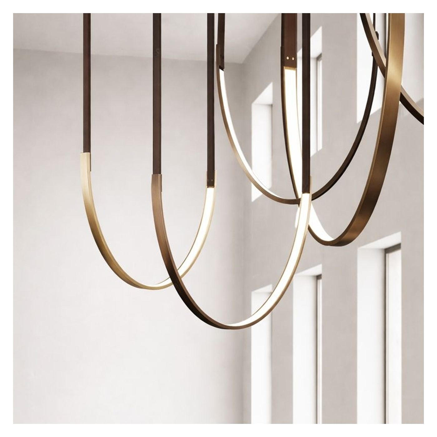 Lustra LED cu accente aurii 60 x 120 cm - 2