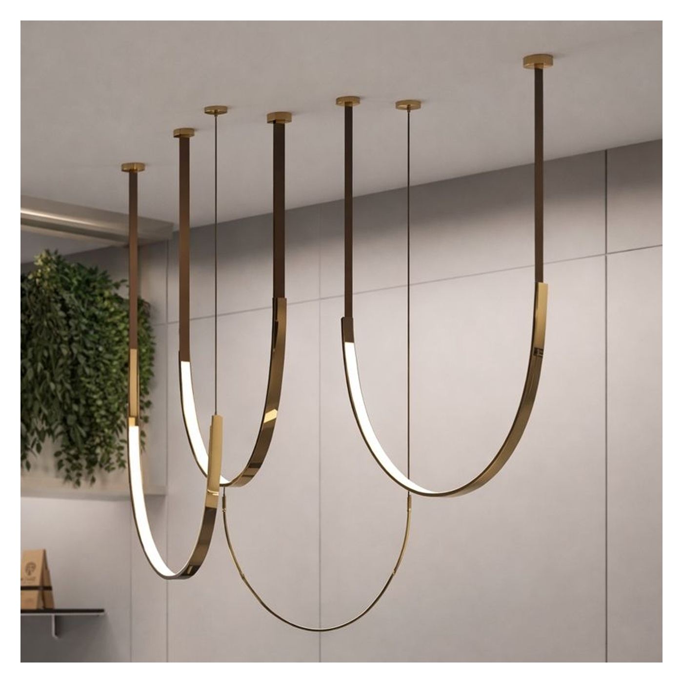 Lustra LED cu accente aurii 60 x 120 cm - 3