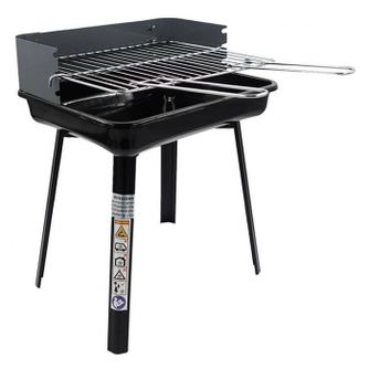 Μπάρμπεκιου με ξυλοκάρβουνο Master Grill & Party MG936, Ρυθμιζόμενη σχάρα, Αναδιπλούμενο, Μαύρο