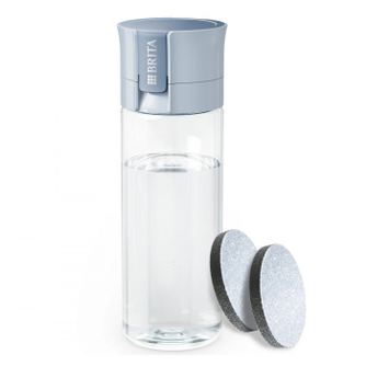 Φιλικό προς το περιβάλλον μπουκάλι νερού Brita Fill & Go Vital, 600 ml, φίλτρα MicroDisc, χωρίς BPA, ανοιχτό μπλε