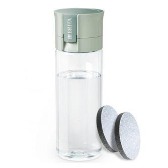Φίλτρο μπουκάλι νερού Brita Fill & Go Vital, 600 ml, φίλτρα MicroDisc, χωρίς BPA, ανοιχτό πράσινο