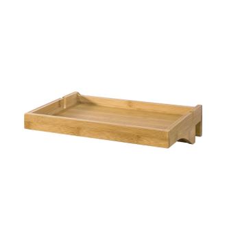 SoBuy Bambus nočna omarica s sistemom za upravljanje kablov 36x25x9 cm Naravna NKD01-N