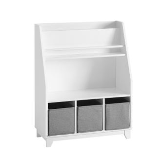 SoBuy Otroška polica s predali in 3 koši, organizator za igrače, 63x80x28 cm