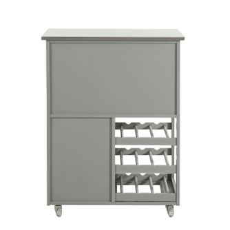 SoBuy Kuhinjski voziček s policami in predalom Siv 67x87x37 cm FKW45-HG