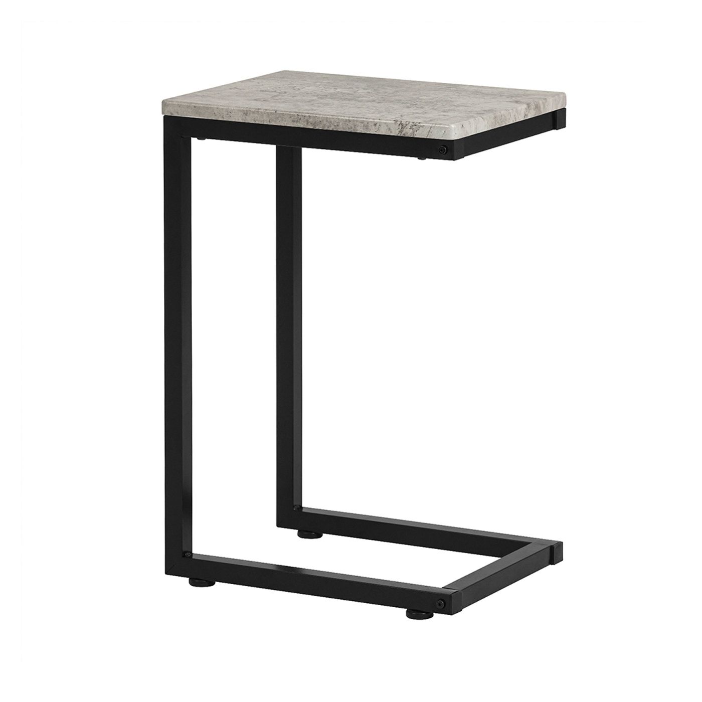 SoBuy C-oblika bočni stolić, stolić za kavu za prijenosno računalo, svijetlo siva 30x60x40 cm FBT44-HG