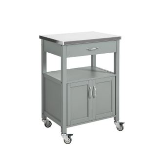 SoBuy Kuhinjski voziček Pisarniški regal Siv 60x92x41 cm FKW22-HG