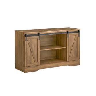 SoBuy Tolóajtós Szekrény 120x70x40 cm Barna Konyhaszekrény FSB60