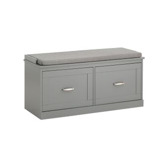 SoBuy Bancă pentru pantofi cu sertar Gri deschis 100x48x38 cm Vintage FSR131-HG