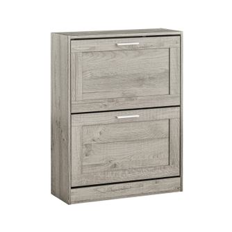 Dulap pentru pantofi SoBuy cu două uși, gri deschis, 59,5x23x79,5 cm FSR137-HG