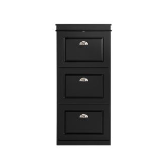 SoBuy Obešalnik za čevlje s klopjo 3-vratni črn 53x24x117 cm FSR94-SCH