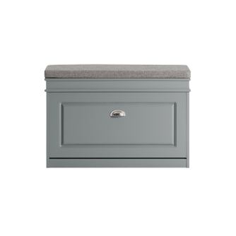 SoBuy Comodă pentru pantofi cu șezut, îngustă, gri, 24x75x51cm FSR82