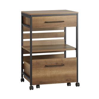 SoBuy Trolley de Bucătărie Comodă 2 Sertare Loft 45x60x90 cm FKW118-PF