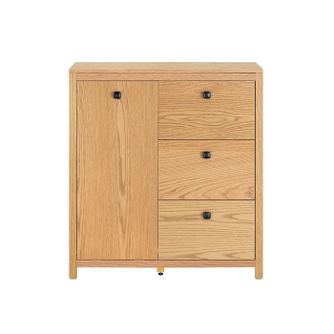 SoBuy Kupaonski ormarić s košarom za rublje 2-u-1, 3 ladice, 35x80x90 cm