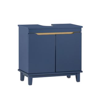 SoBuy Keskeny Fürdőszoba Szekrény Mosdó Alá 60x59x30 cm Sötétkék BZR113-B