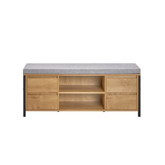 SoBuy Obešalnik za čevlje s sedežem 110x45x35 cm 4 predali