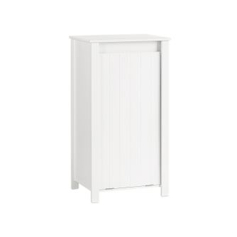 SoBuy Bela kopalniška omarica s košaro za perilo 45x34x85,5 BZR100-W