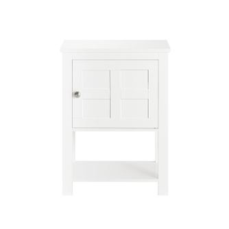 SoBuy Κομοδίνο με Πόρτα Λευκό 45x35x60 cm Κλασικό FBT113-W