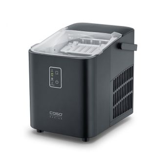 Μηχανή πάγου Caso IceChef Compact 3401, 120W, 1 L, 12 kg/24 h, 2 μεγέθη, Αυτοκαθαριζόμενη, Συμπιεστική, Μαύρη ματ