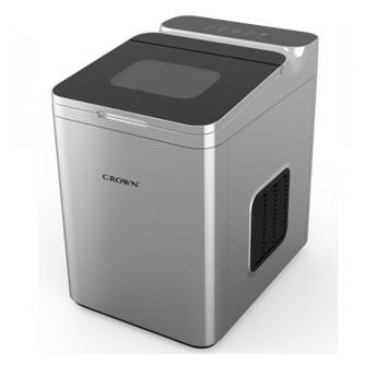 Μηχανή παραγωγής πάγου Crown ICM-625S, 112W, 12 κιλά/24 ώρες, 1.5 λίτρα, 2 μεγέθη, Αυτοκαθαρισμός, R600a, Ενδείκτες, Ανοξείδωτο