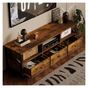Dulap TV cu 3 sertare, stil vintage loft rustic, maro, 143 cm thumbnail 2
