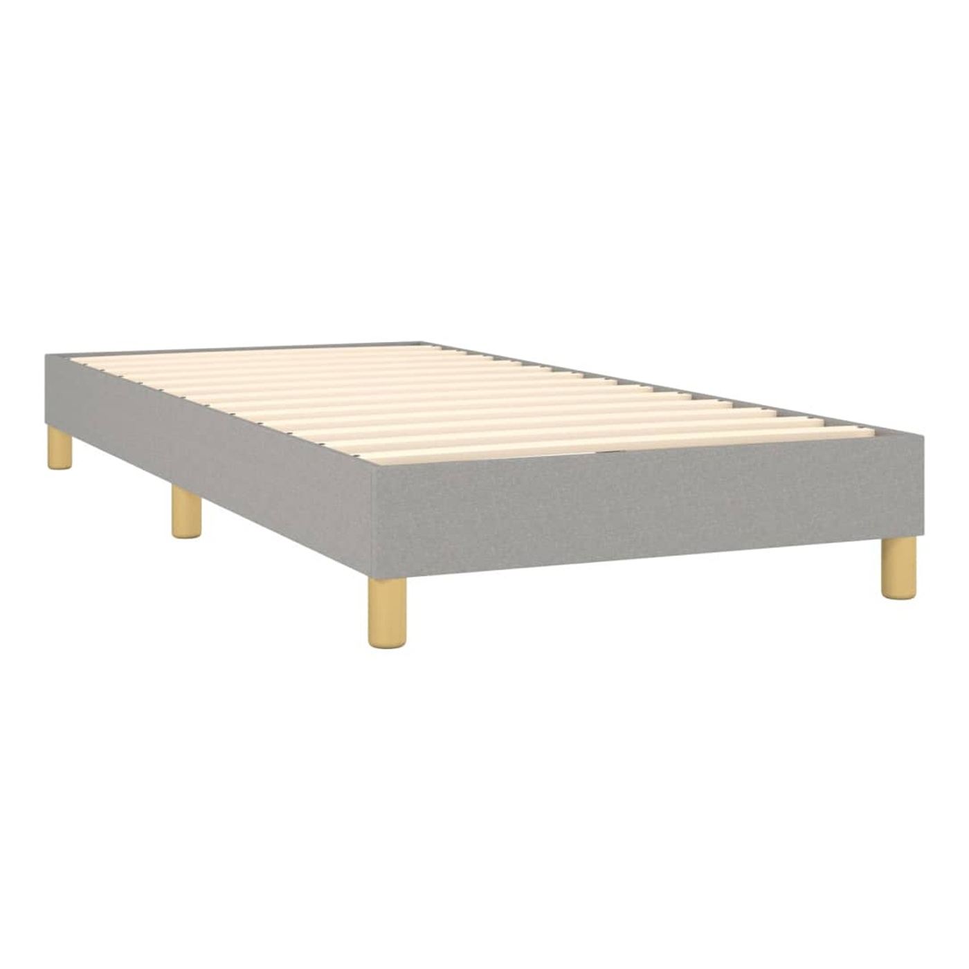 Okvir kreveta s madracem i LED rasvjetom, svijetlosiva, 90x200 cm, tekstil - 5