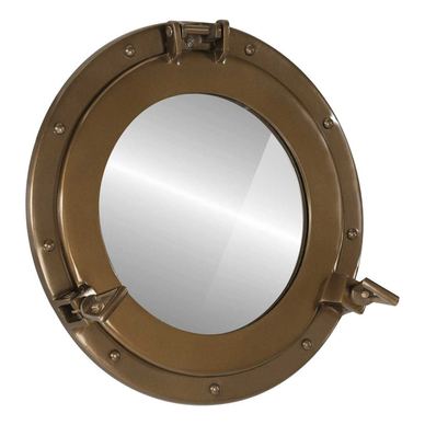 Viseće zidno ogledalo Ø 38 cm od aluminija i stakla