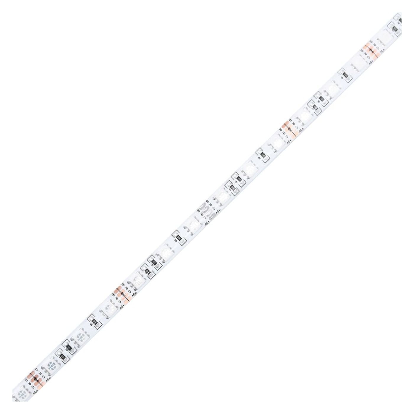 Psací stůl s LED světly bílý 160 x 55 x 91 cm kompozitní dřevo - 9