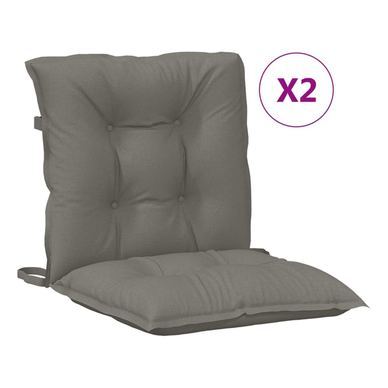Jastuci za stolice 2 kom prošarano tamnosiva 120x50x7cm tkanina