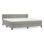 Boxspring krevet s madracem, svijetlo siva, 200x200 cm, baršun thumbnail 2