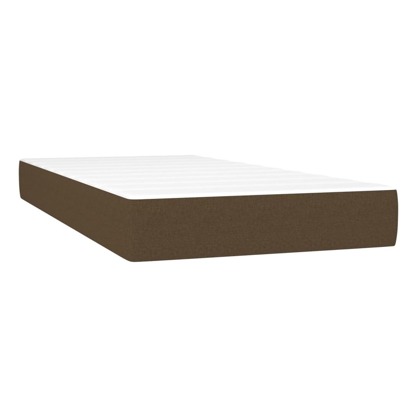 Box spring postel s matrací tmavě hnědá 90x190 cm textil - 6