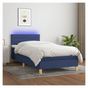 Box spring postel s matrací a LED modrá 90x200 cm textil thumbnail 2