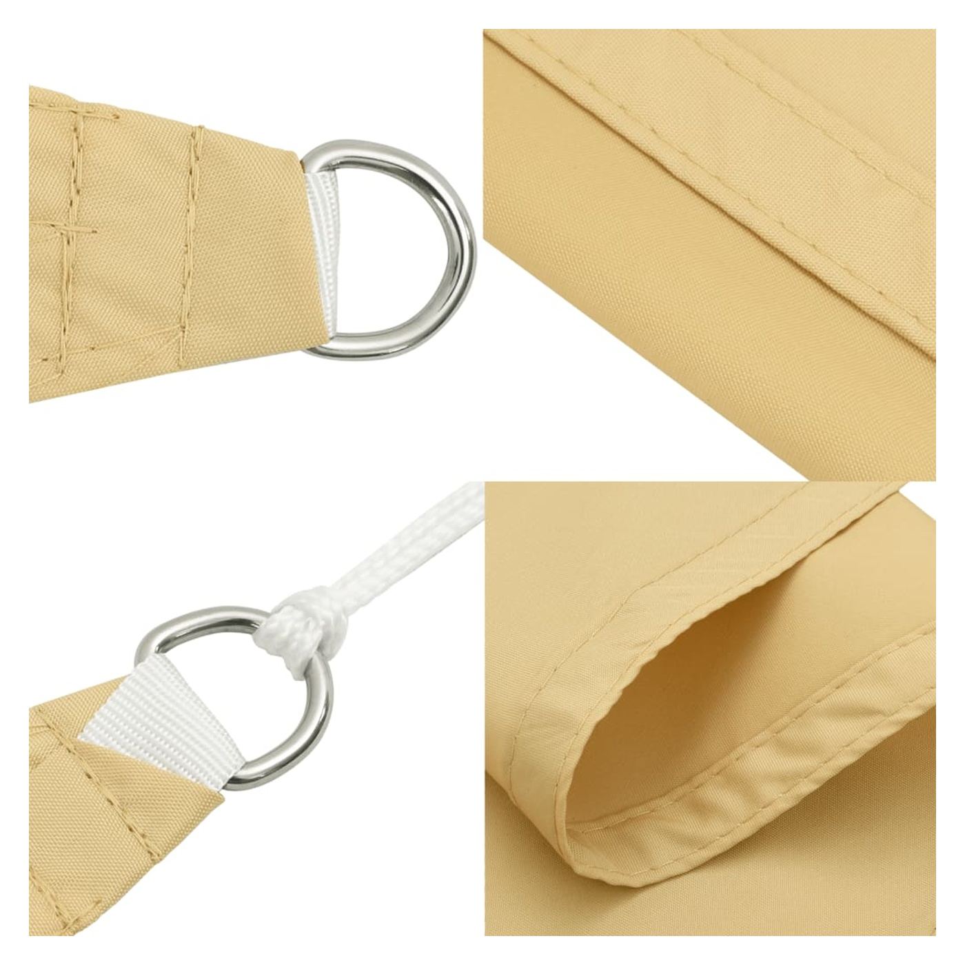 Stínicí plachta písková 5 x 5 x 5 m 100% polyester oxford - 6