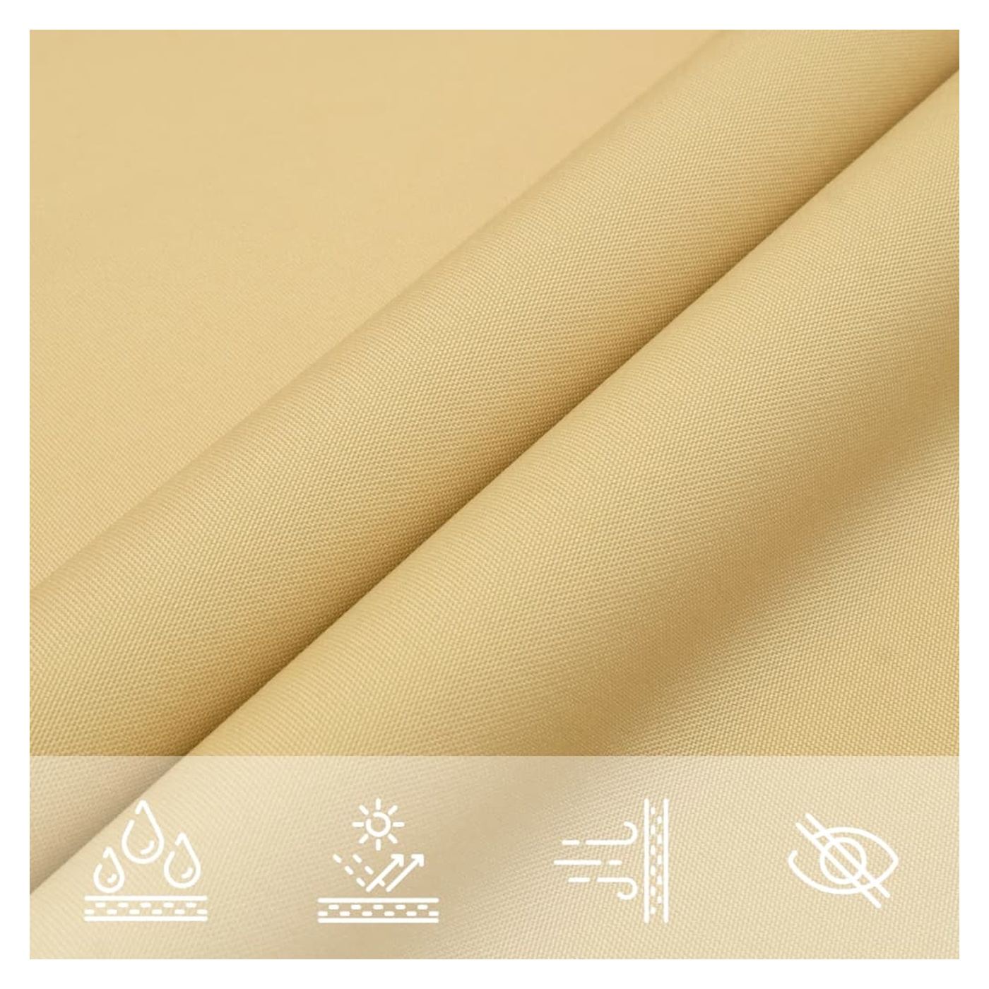 Stínicí plachta písková 5 x 5 x 5 m 100% polyester oxford - 7