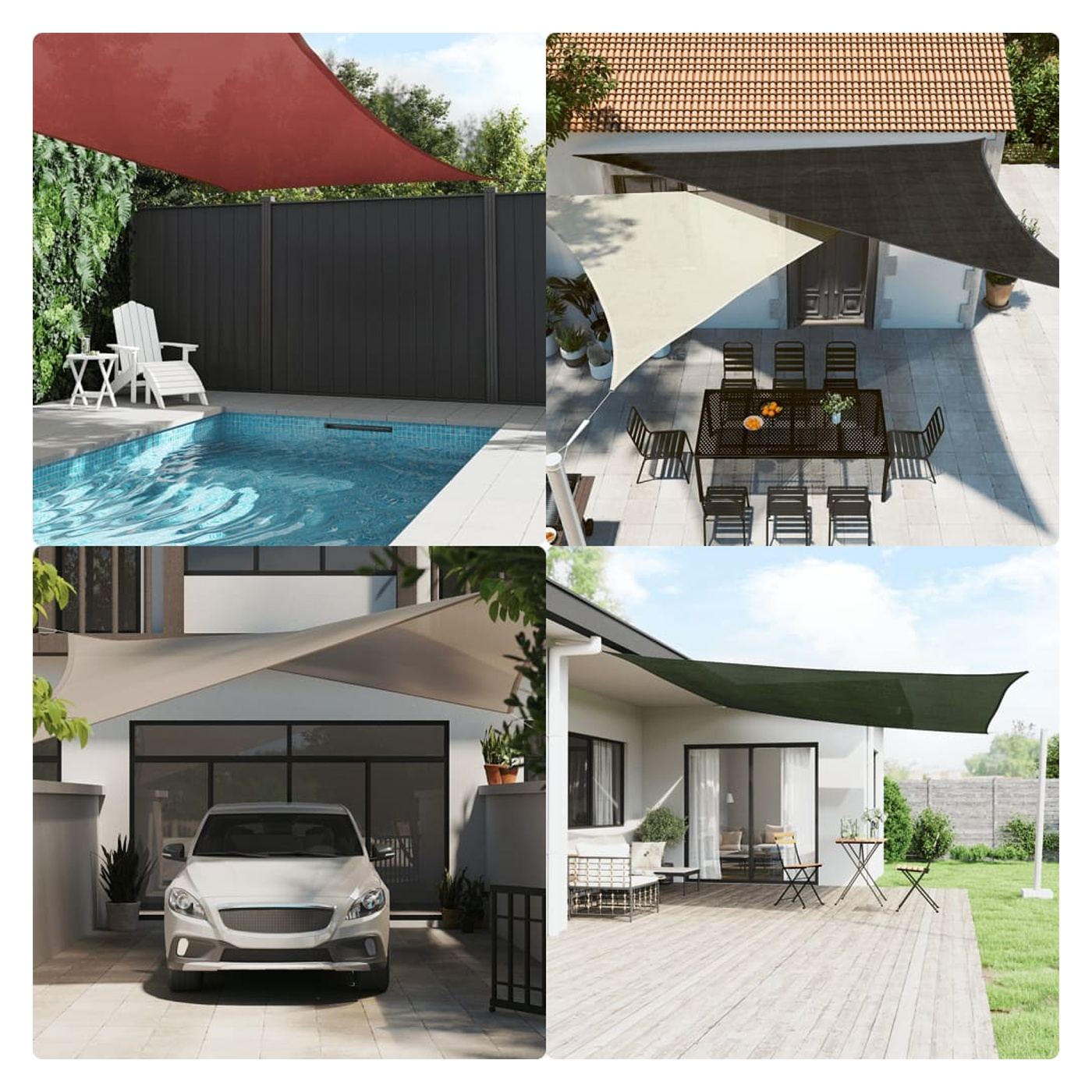 Stínicí plachta 160 g/m² hnědá 5 x 8 m HDPE - 3