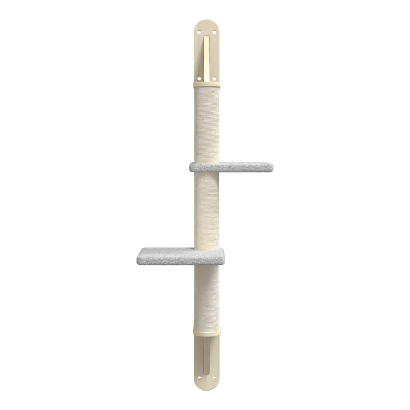 Nástěnné škrabadlo pro kočky se sloupkem světle šedé 108 cm - 4
