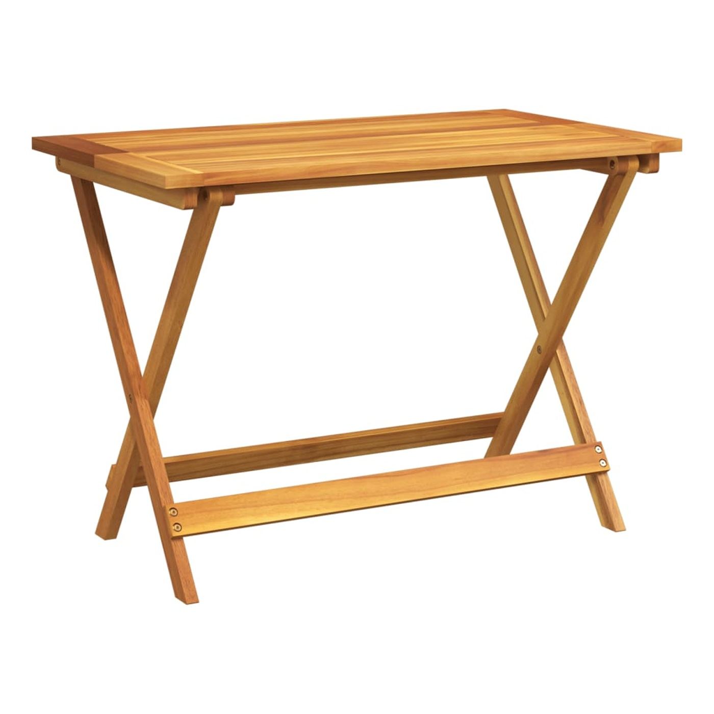 Skládací zahradní stůl 90 x 52,5 x 65 cm masivní akáciové dřevo - 6