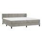 Boxspring krevet s madracem, svijetlo siva, 200x200 cm, baršun thumbnail 3