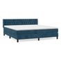 Boxspring krevet, tamnoplavi, 160x200 cm, baršun thumbnail 2